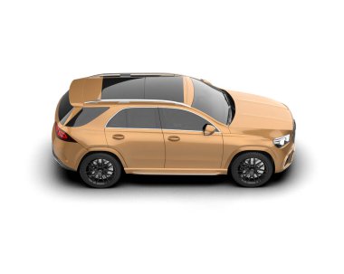 Beyaz arka planda ampullü bir arabanın 3 boyutlu görüntüsü.