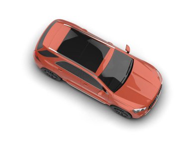 Beyaz arka planda 3 boyutlu araba.