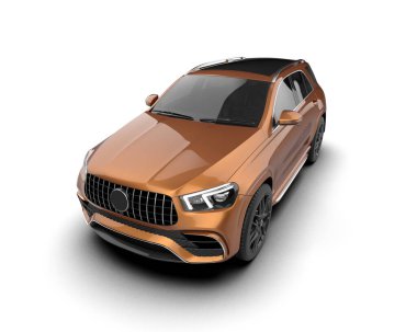 beyaz arka planda modern spor araba