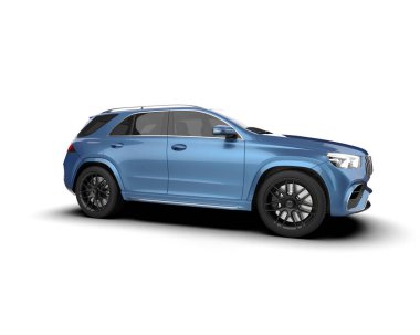 modern araba beyaz arka planda izole edildi. 3 boyutlu görüntüleme -