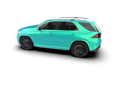 modern SUv arkaplandaki 3 boyutlu görüntülemede izole edildi