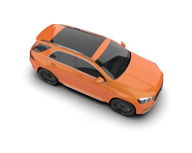 Aracın beyaz arkaplandaki 3 boyutlu görüntülemesi