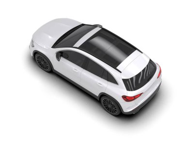 beyaz spor araba - 3D görüntüleme