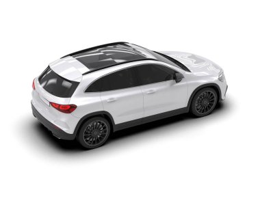 Siyah spor araba beyaz arka planda.