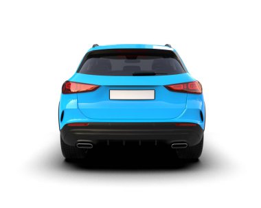 mavi modern araba - arka plan