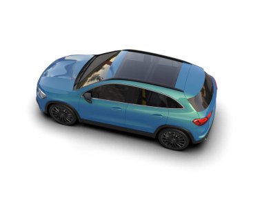 Modern şehir beyaz arka planda izole edilmiş. 3d oluşturma