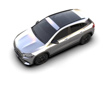 araba beyaz arkaplanda izole edildi