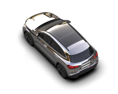 araba beyaz arkaplanda izole edildi. 3d görüntüleme - illüstrasyon