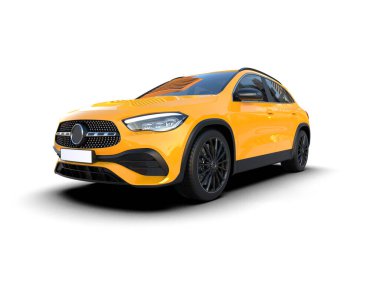 Siyah spor araba - Önden Görünüm.