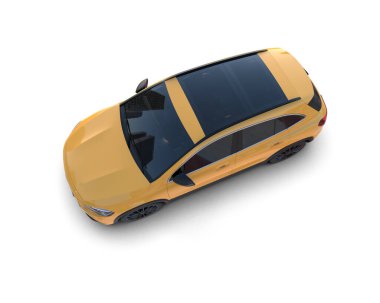 turuncu sarı modern spor araba