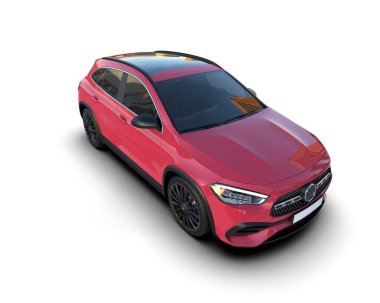 beyaz arka planda modern araba