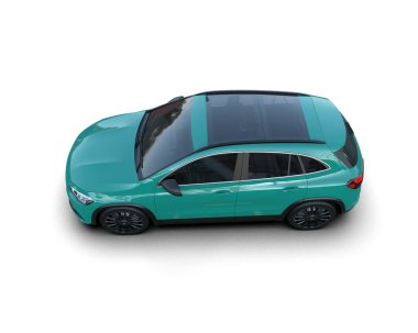 mavi modern elektrikli araba