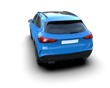 araba beyaz arkaplanda izole edildi