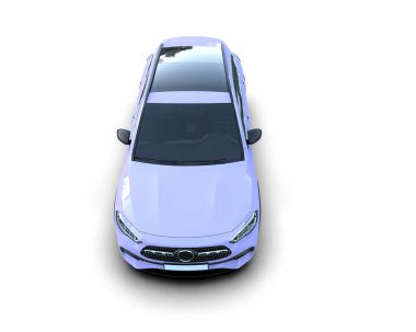 modern mavi araba beyaz arkaplanda izole edildi