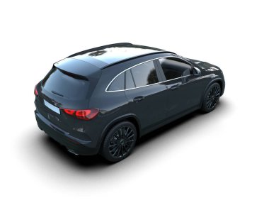 siyah modern araba beyaz arka planda