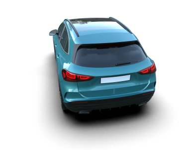 araba beyaz arkaplanda izole edildi