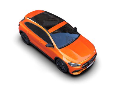 beyaz arkaplanda modern araba