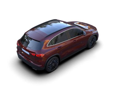 Siyah araba beyaz arka planda izole edilmiş..