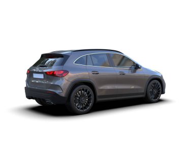 Beyaz arka planda modern lüks spor araba. 3d illüstrasyon.