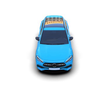 mavi lüks sedan 3 boyutlu.