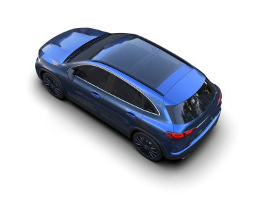 açık mavi renkli modern araba.