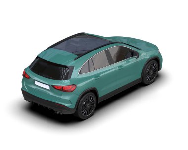 Beyaz arkaplanda 3 boyutlu araç izole edildi