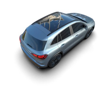 Stüdyo ortamında daha az genel bir konsept arabanın 3 boyutlu çizimi