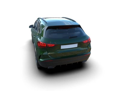modern SUv beyaz arkaplanda izole edildi