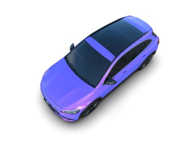 beyaz arkaplanda modern araba