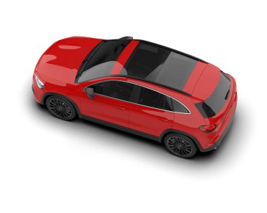 modern kırmızı spor araba - ön manzara.