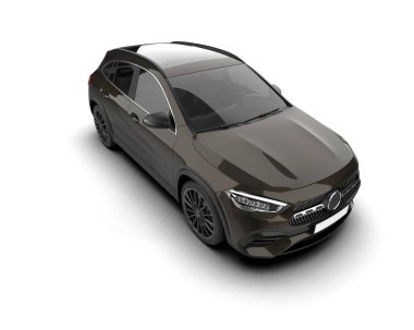 beyaz arka planda modern araba.