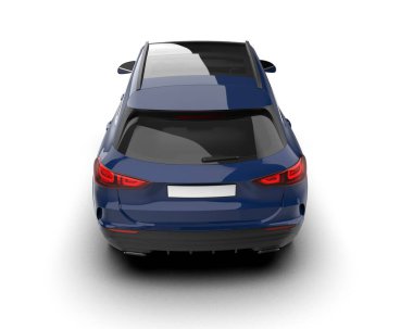 modern araba kırpma yolu ile beyaz arkaplanda izole