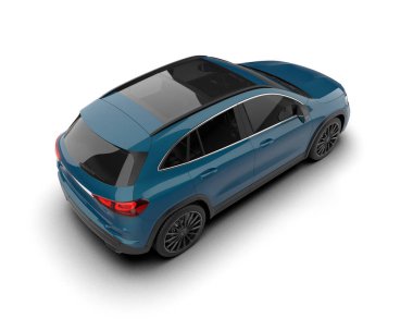 siyah spor araba - 3D illüstrasyon