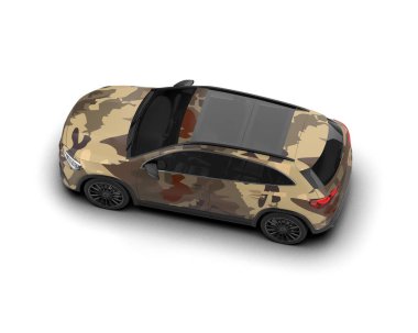 Siyah lüks SUv beyaz arka planda izole edildi