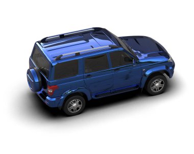 mavi SUV - yan görünüm