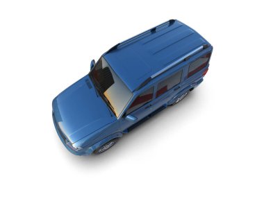 modern küçük mavi araba