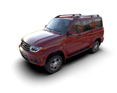 Beyaz arka plan üzerinde SUV