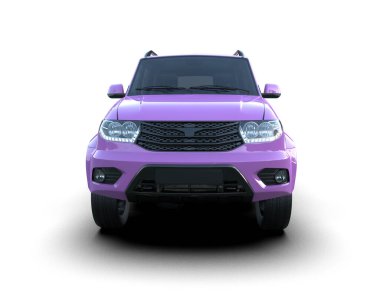 beyaz arkaplanda modern SUv