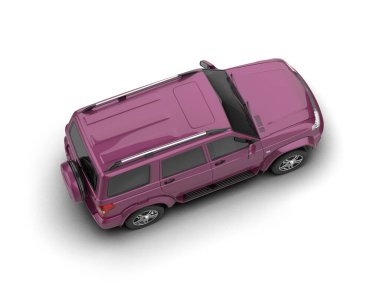 SUv beyaz arkaplanda izole edildi, 3 boyutlu görüntüleme.