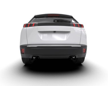 beyaz spor araba arka görünümü