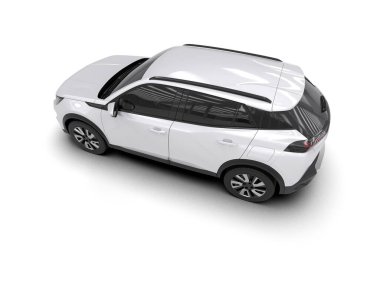 Beyaz modern kompakt araba - arka plan