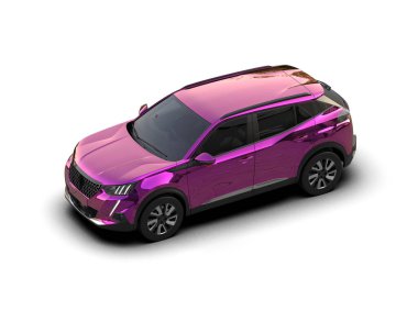 araba beyaz arkaplanda izole edildi