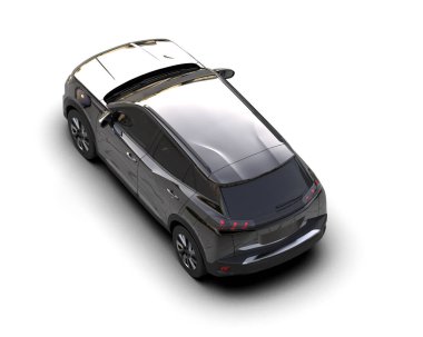 siyah modern SUV - arka görünüm