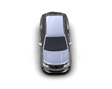 Modern araba beyaz arka planda izole edilmiş. 3d illüstrasyon