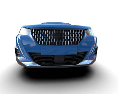 Beyaz arka planda modern lüks bir araba. 3d oluşturma