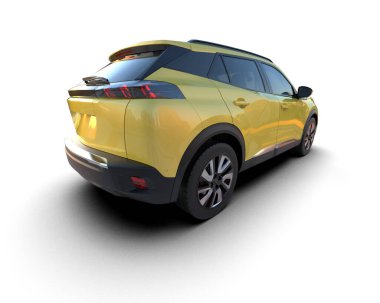 sarı modern araba - arka plan