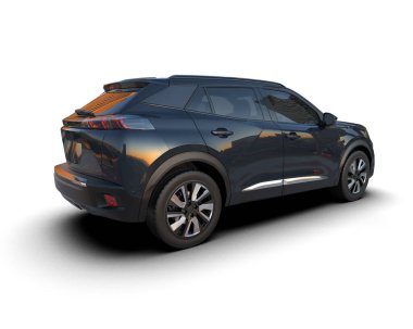 modern lüks SUV beyaz arka planda