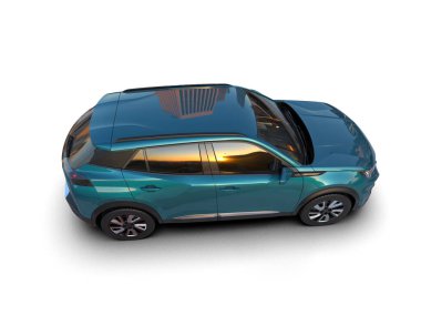 modern mavi araba - arka plan