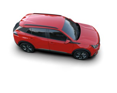 Kırmızı spor araba. İzole. 3d oluşturma