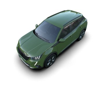 3 boyutlu bir çizim - daha az genel bir konsept araba beyaz üzerinde izole